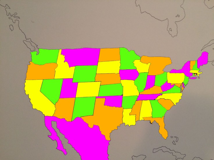 Stati uniti colorati